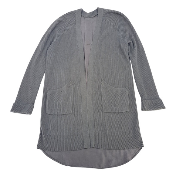 Lululemon Still At Ease Wrap Cardigan Pockets Grey Sage Women's Size 4 - Picture 1 of 4